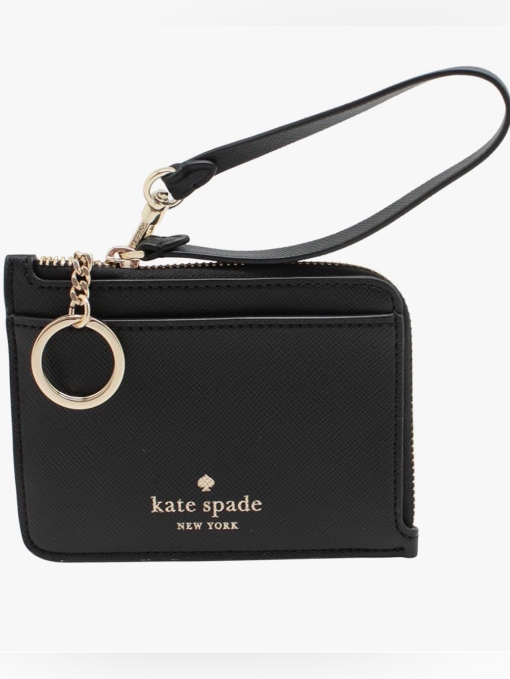 Kate Spade Schuyler Small Card Holder Wristlet with ID Window-Black
